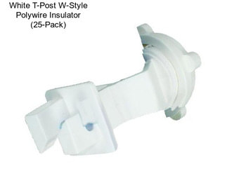 White T-Post W-Style Polywire Insulator (25-Pack)