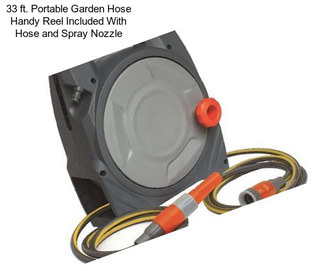33 ft. Portable Garden Hose Handy Reel Included With Hose and Spray Nozzle