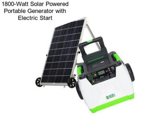 1800-Watt Solar Powered Portable Generator with Electric Start