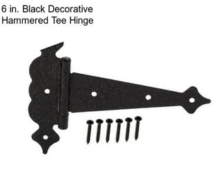 6 in. Black Decorative Hammered Tee Hinge