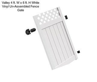 Valley 4 ft. W x 6 ft. H White Vinyl Un-Assembled Fence Gate