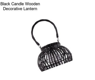 Black Candle Wooden Decorative Lantern