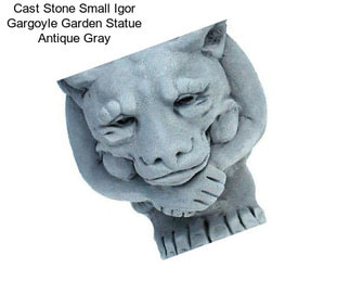 Cast Stone Small Igor Gargoyle Garden Statue Antique Gray