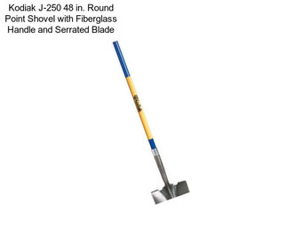 Kodiak J-250 48 in. Round Point Shovel with Fiberglass Handle and Serrated Blade