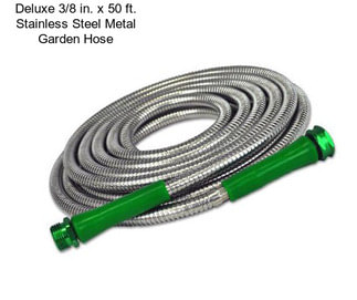 Deluxe 3/8 in. x 50 ft. Stainless Steel Metal Garden Hose