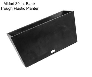 Midori 39 in. Black Trough Plastic Planter