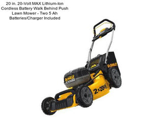 20 in. 20-Volt MAX Lithium-Ion Cordless Battery Walk Behind Push Lawn Mower - Two 5 Ah Batteries/Charger Included