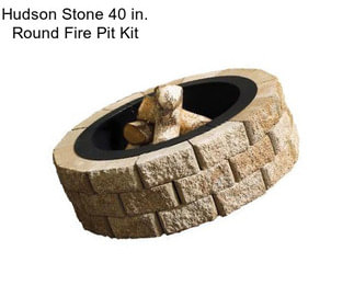 Hudson Stone 40 in. Round Fire Pit Kit