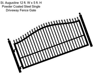 St. Augustine 12 ft. W x 5 ft. H Powder Coated Steel Single Driveway Fence Gate