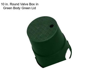 10 in. Round Valve Box in Green Body Green Lid