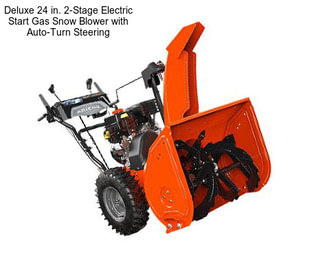 Deluxe 24 in. 2-Stage Electric Start Gas Snow Blower with Auto-Turn Steering