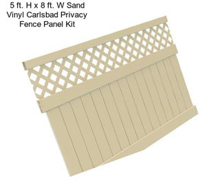 5 ft. H x 8 ft. W Sand Vinyl Carlsbad Privacy Fence Panel Kit