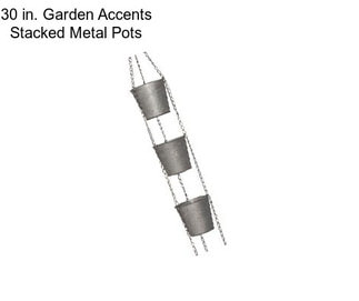 30 in. Garden Accents Stacked Metal Pots