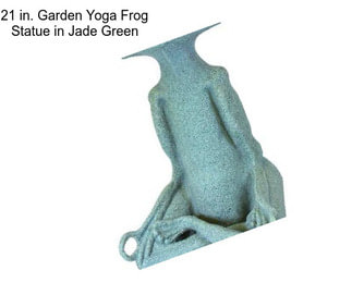 21 in. Garden Yoga Frog Statue in Jade Green