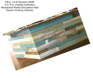 3/8 in. x 4 ft. Random Width 3 in.-5 in. Coastal Collection Reclaimed Planks Decorative Wall Panel (10.59 sq. ft./Pack)