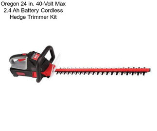 Oregon 24 in. 40-Volt Max 2.4 Ah Battery Cordless Hedge Trimmer Kit