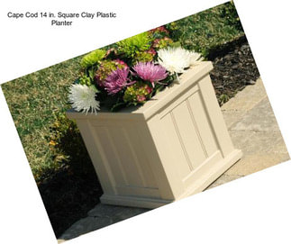 Cape Cod 14 in. Square Clay Plastic Planter