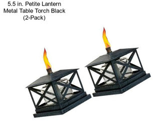 5.5 in. Petite Lantern Metal Table Torch Black (2-Pack)