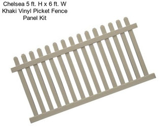 Chelsea 5 ft. H x 6 ft. W Khaki Vinyl Picket Fence Panel Kit