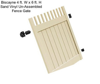 Biscayne 4 ft. W x 6 ft. H Sand Vinyl Un-Assembled Fence Gate