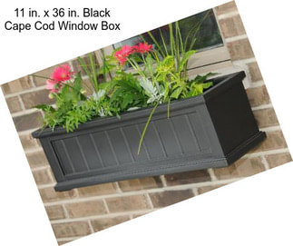 11 in. x 36 in. Black Cape Cod Window Box