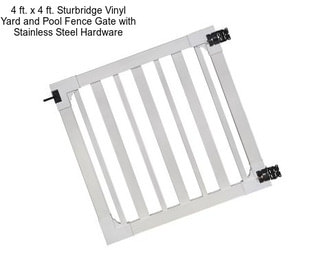 4 ft. x 4 ft. Sturbridge Vinyl Yard and Pool Fence Gate with Stainless Steel Hardware