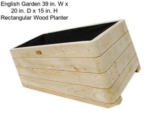 English Garden 39 in. W x 20 in. D x 15 in. H Rectangular Wood Planter