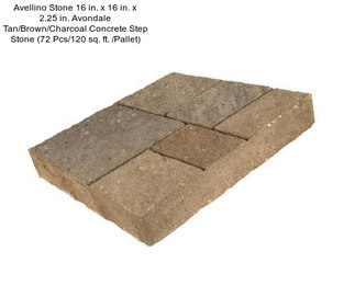 Avellino Stone 16 in. x 16 in. x 2.25 in. Avondale Tan/Brown/Charcoal Concrete Step Stone (72 Pcs/120 sq. ft. /Pallet)