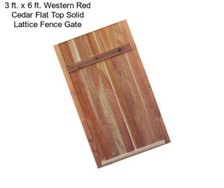 3 ft. x 6 ft. Western Red Cedar Flat Top Solid Lattice Fence Gate