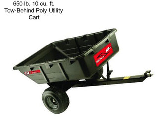 650 lb. 10 cu. ft. Tow-Behind Poly Utility Cart