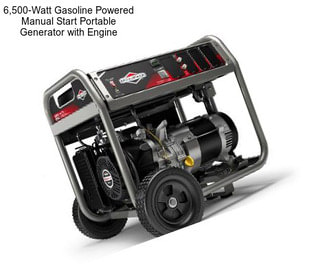 6,500-Watt Gasoline Powered Manual Start Portable Generator with Engine