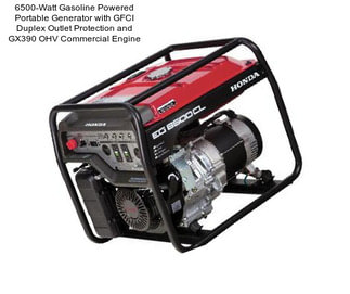 6500-Watt Gasoline Powered Portable Generator with GFCI Duplex Outlet Protection and GX390 OHV Commercial Engine