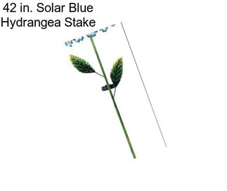 42 in. Solar Blue Hydrangea Stake