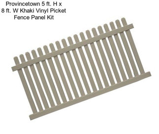 Provincetown 5 ft. H x 8 ft. W Khaki Vinyl Picket Fence Panel Kit