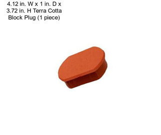 4.12 in. W x 1 in. D x 3.72 in. H Terra Cotta Block Plug (1 piece)