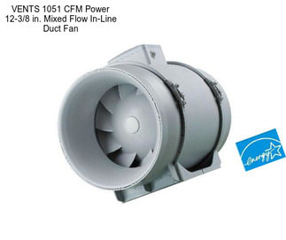 VENTS 1051 CFM Power 12-3/8 in. Mixed Flow In-Line Duct Fan