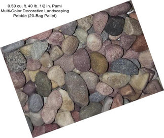 0.50 cu. ft. 40 lb. 1/2 in. Pami Multi-Color Decorative Landscaping Pebble (20-Bag Pallet)