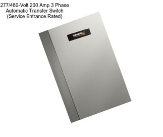 277/480-Volt 200 Amp 3 Phase Automatic Transfer Switch (Service Entrance Rated)