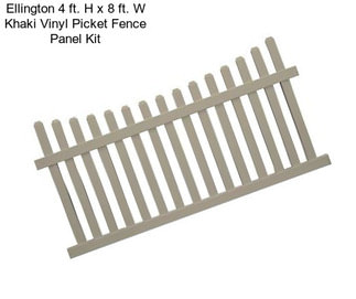 Ellington 4 ft. H x 8 ft. W Khaki Vinyl Picket Fence Panel Kit