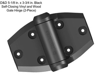 D&D 5-1/8 in. x 3-3/4 in. Black Self-Closing Vinyl and Wood Gate Hinge (2-Piece)