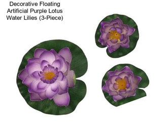 Decorative Floating Artificial Purple Lotus Water Lilies (3-Piece)