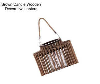 Brown Candle Wooden Decorative Lantern