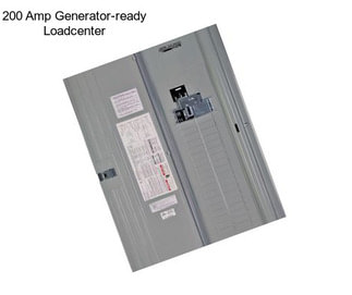 200 Amp Generator-ready Loadcenter