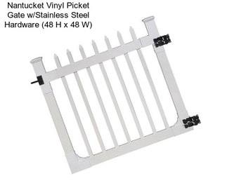 Nantucket Vinyl Picket Gate w/Stainless Steel Hardware (48\