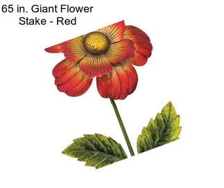 65 in. Giant Flower Stake - Red