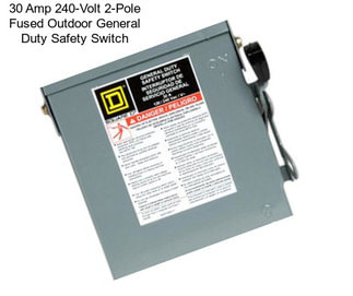 30 Amp 240-Volt 2-Pole Fused Outdoor General Duty Safety Switch