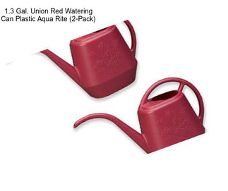 1.3 Gal. Union Red Watering Can Plastic Aqua Rite (2-Pack)