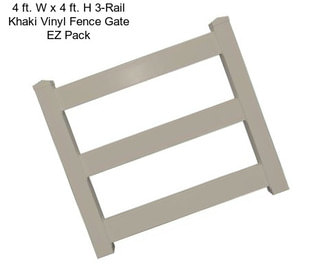 4 ft. W x 4 ft. H 3-Rail Khaki Vinyl Fence Gate EZ Pack