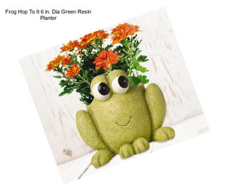 Frog Hop To It 6 in. Dia Green Resin Planter
