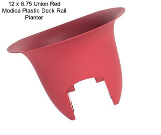 12 x 8.75 Union Red Modica Plastic Deck Rail Planter